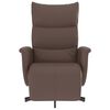 vidaXL Fauteuil inclinable avec repose-pieds marron similicuir