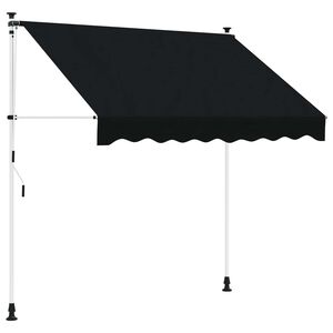 vidaXL Auvent r&eacute;tractable manuel Noir 400 cm