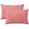 vidaXL Housse de coussin 2 pcs HEERLEN Rose 50 x 70 cm Velours