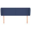 vidaXL T&ecirc;te de lit avec oreilles Bleu 147x23x78/88 cm Tissu