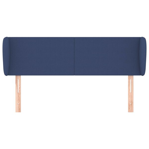 vidaXL T&ecirc;te de lit avec oreilles Bleu 147x23x78/88 cm Tissu