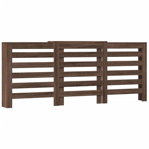 vidaXL Cache-radiateur chêne marron 205x21,5x83,5 cm bois d'ingénierie