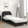 vidaXL Cadre de lit sans matelas Zadar noir 90x200 cm similicuir
