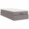 vidaXL Cadre de lit ottoman avec matelas taupe 90x200 cm tissu