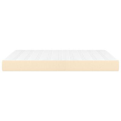 vidaXL Matelas de lit à ressorts ensachés Crème 140x190x20 cm Tissu