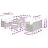 vidaXL Ensemble de canap&eacute; de jardin 9 pcs Beige polyrotin