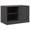 vidaXL Meubles TV 2 pcs noir 67x39x44 cm acier
