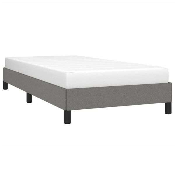 vidaXL Cadre de lit sans matelas gris foncé 90x190 cm tissu