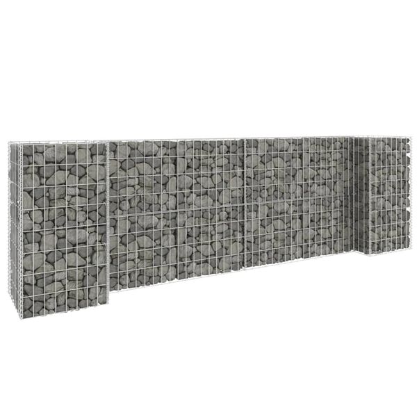 vidaXL Jardini&egrave;re &agrave; gabion en H Fil d'acier 260x40x80 cm