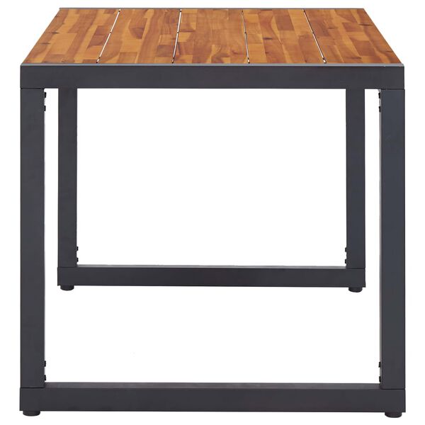 vidaXL Ensemble &agrave; manger de jardin 5 pcs noir