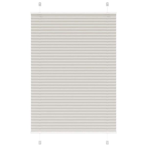 vidaXL Store pliss&eacute; gris clair 95x100 cm largeur du tissu 94,4 cm