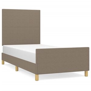 vidaXL Cadre de lit sans matelas taupe 90x200 cm tissu