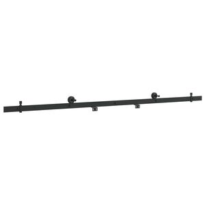 vidaXL Kit de quincaillerie pour porte coulissante 200 cm Acier Noir