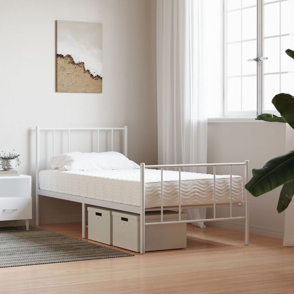 vidaXL Matelas en mousse blanc 100x210 cm duret&eacute; H2 H3