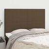 vidaXL T&ecirc;te de lit Marron fonc&eacute; 144 x 5 x 118/128 cm Tissu