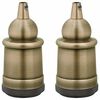 vidaXL Douilles de lampe 2 pcs bronze E27