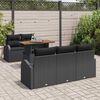 vidaXL Ensemble de canap&eacute; de jardin 6 pcs Noir Poly rotin