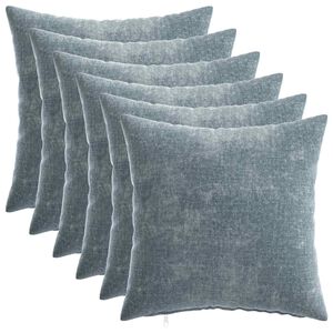 vidaXL Housse de coussin 6 pc HEERLEN Bleu clair 30 x 30 cm