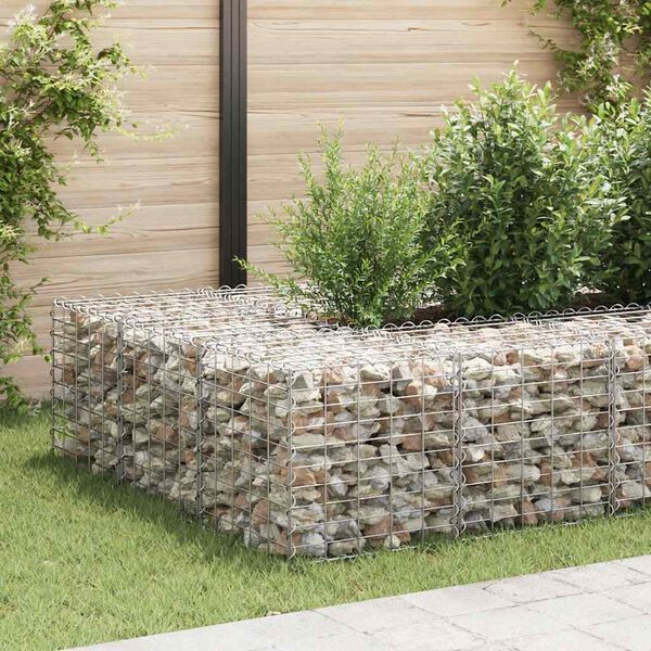 vidaXL Lit surélevé cube à gabion Fil d'acier 50x50x50 cm