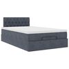 vidaXL Cadre de lit ottoman et matelas gris fonc&eacute; 120x200 cm velours