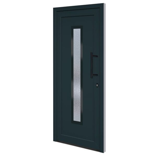 vidaXL Porte d'entr&eacute;e anthracite 88x200 cm PVC