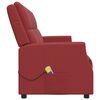 vidaXL Fauteuil de massage inclinable 3 places rouge bordeaux