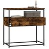 vidaXL Table console chêne fumé 75x40x75 cm bois d'ingénierie