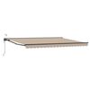 vidaXL Auvent r&eacute;tractable &eacute;lectrique Beige et Anthracite 5 x 3 m