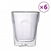 vidaXL Tasses en verre à double paroi 6 pcs 250 ml