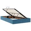 vidaXL Lit de Rangement avec matelas Bleu fonc&eacute; 120 x 200 cm Velours