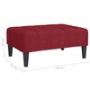 vidaXL Repose-pied Rouge bordeaux 78x56x32 cm Tissu