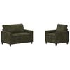vidaXL Ensemble de Canap&eacute;s 2 pcs Vert Polyester
