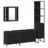 vidaXL Ensemble de mobilier de salle de bain 4 pi&egrave;ces Noir