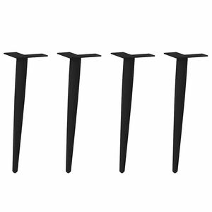 vidaXL Pieds de table basse coniques 4 pi&egrave;ces Noir 30-31 cm Acier