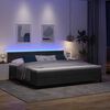 vidaXL Lit &agrave; ressort LED avec matelas Noir 200 x 200 cm Velours