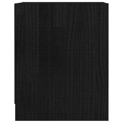 vidaXL Tables de chevet 2 pcs Noir 35,5x33,5x41,5cm Bois de pin massif