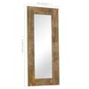 vidaXL Miroir Bois massif de manguier 50 x 110 cm