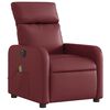 vidaXL Fauteuil de massage inclinable &eacute;lectrique rouge bordeaux