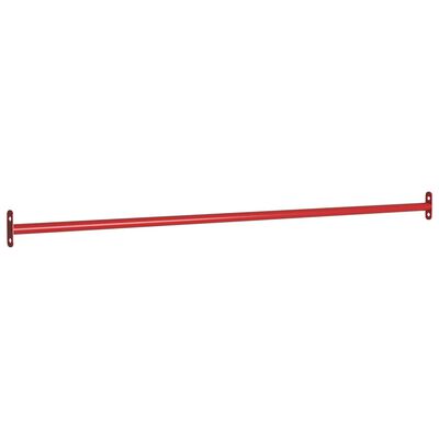 vidaXL Barres fixes d'exercice 3 pcs 125 cm Acier Rouge