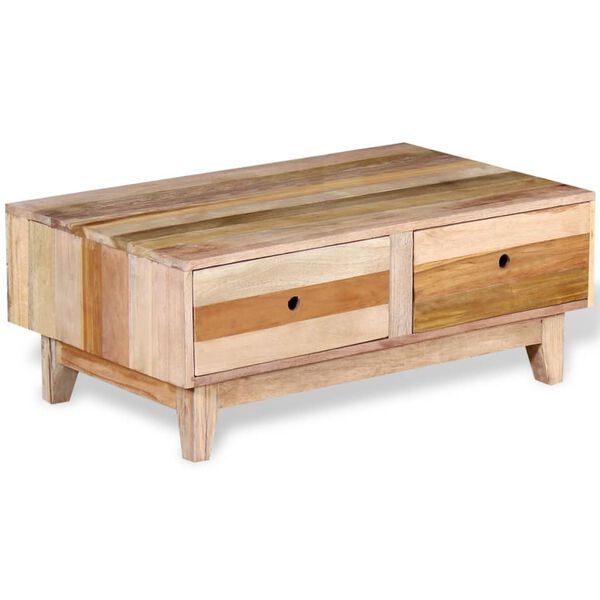 vidaXL Table basse Bois de r&eacute;cup&eacute;ration massif