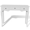 vidaXL Table de console et coiffeuse avec 3 tiroirs Blanc