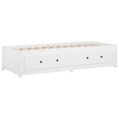 vidaXL Lit de jour sans matelas blanc 90x190 cm bois de pin massif