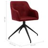 vidaXL Chaises pivotantes &agrave; manger lot de 4 Rouge bordeaux Tissu