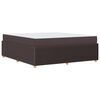 vidaXL Cadre de lit avec matelas Marron fonc&eacute; 180 x 200 cm tissu