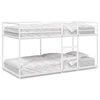 VidaXL Lit superpos&eacute; sans matelas blanc 100x200 cm acier