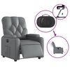 vidaXL Fauteuil inclinable &eacute;lectrique Gris Similicuir