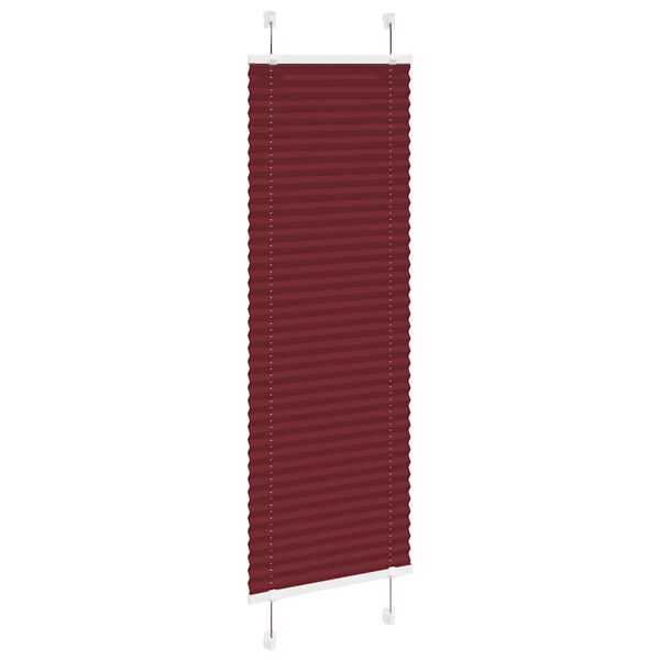vidaXL Store pliss&eacute; rouge bordeaux 45x100 cm largeur du tissu 44,4 cm