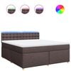 vidaXL Sommier &agrave; lattes de lit avec matelas Marron fonc&eacute; 180x200 cm