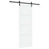 vidaXL Porte coulissante 83 x 232 cm Bois de pin massif Blanc et noir