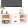 vidaXL Meuble TV Blanc 100x34x40 cm Bois de pin massif